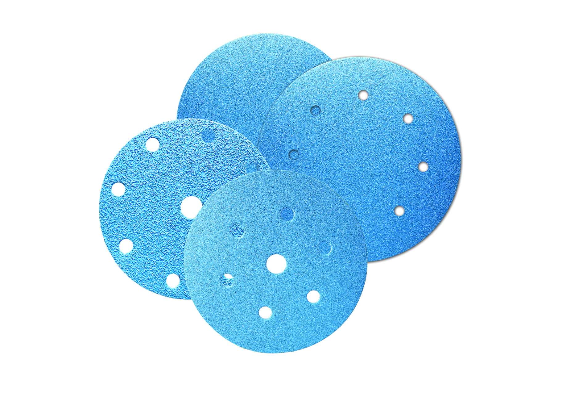 Blue Dream Papier abrasif rond 8 trous 125mm, 100 disques abrasifs